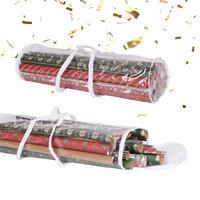 2XGESCHENKPAPIER-AUFBEWAHRUNG - Transparent, Kunststoff (22/79/22cm) - Relaxdays