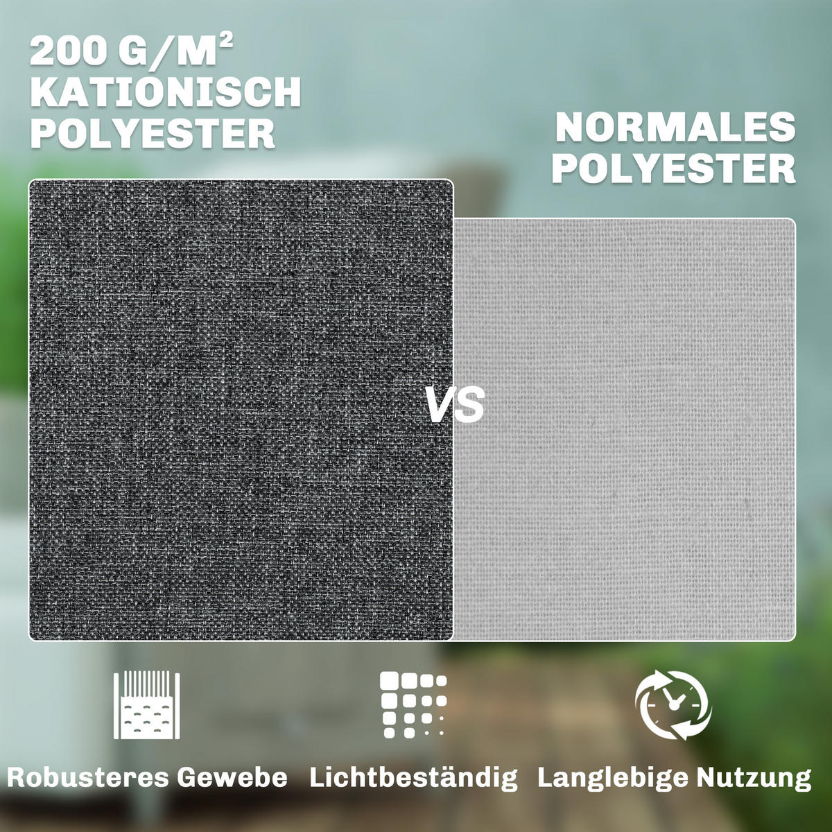 RATTANSTUHL PE-Geflecht Metall Dunkelgrau - Dunkelgrau/Schwarz, Textil/Metall (58/98.5/81cm) - Outsunny