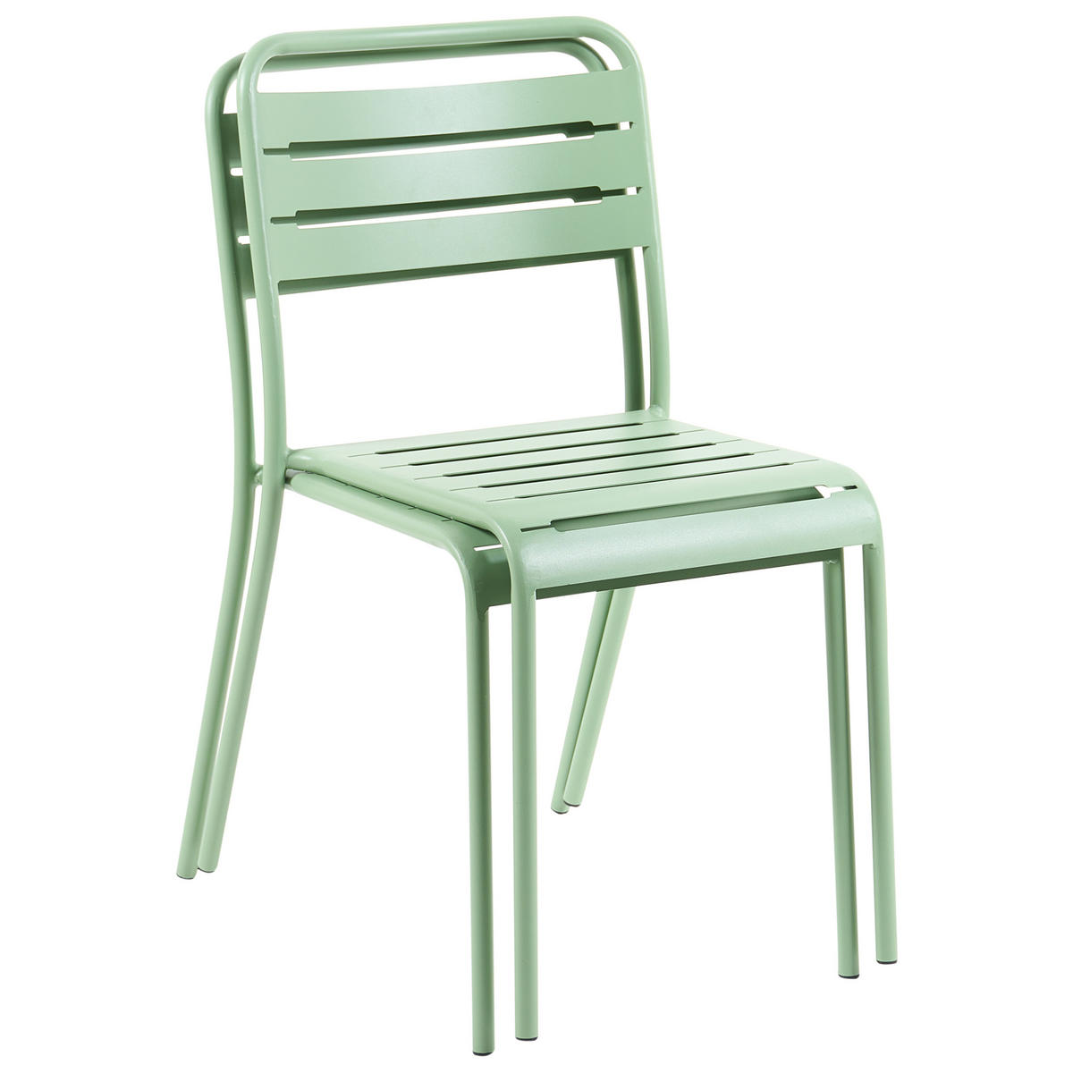 GARTENSTUHL 2er-Set Metall Grün Lefkada - Grün, Metall (38/80/54cm) - Beliani