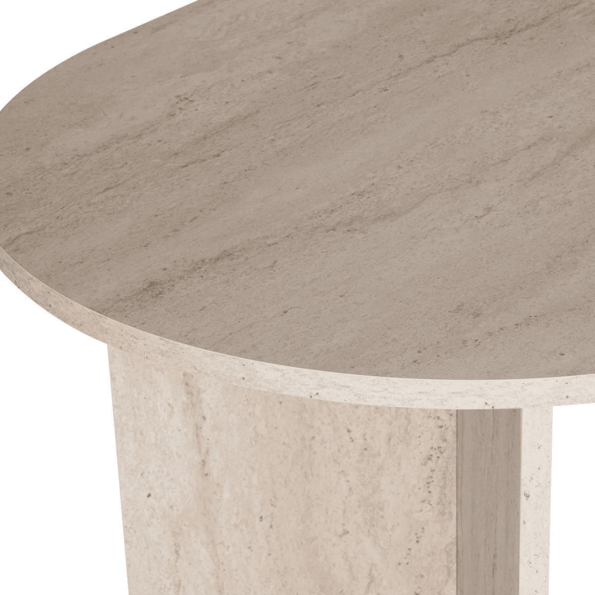 ESSTISCH mit abgerundeten Kanten sable 180/75/89,5 cm - Beige, Holzwerkstoff (180/89.5/75cm) - Calicosy