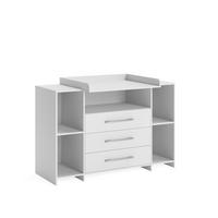 WICKELKOMMODE Oskar Weiß 143 x 100 cm XL mit Schubladen - Weiß, Holzwerkstoff (143/100/70cm) - Vicco