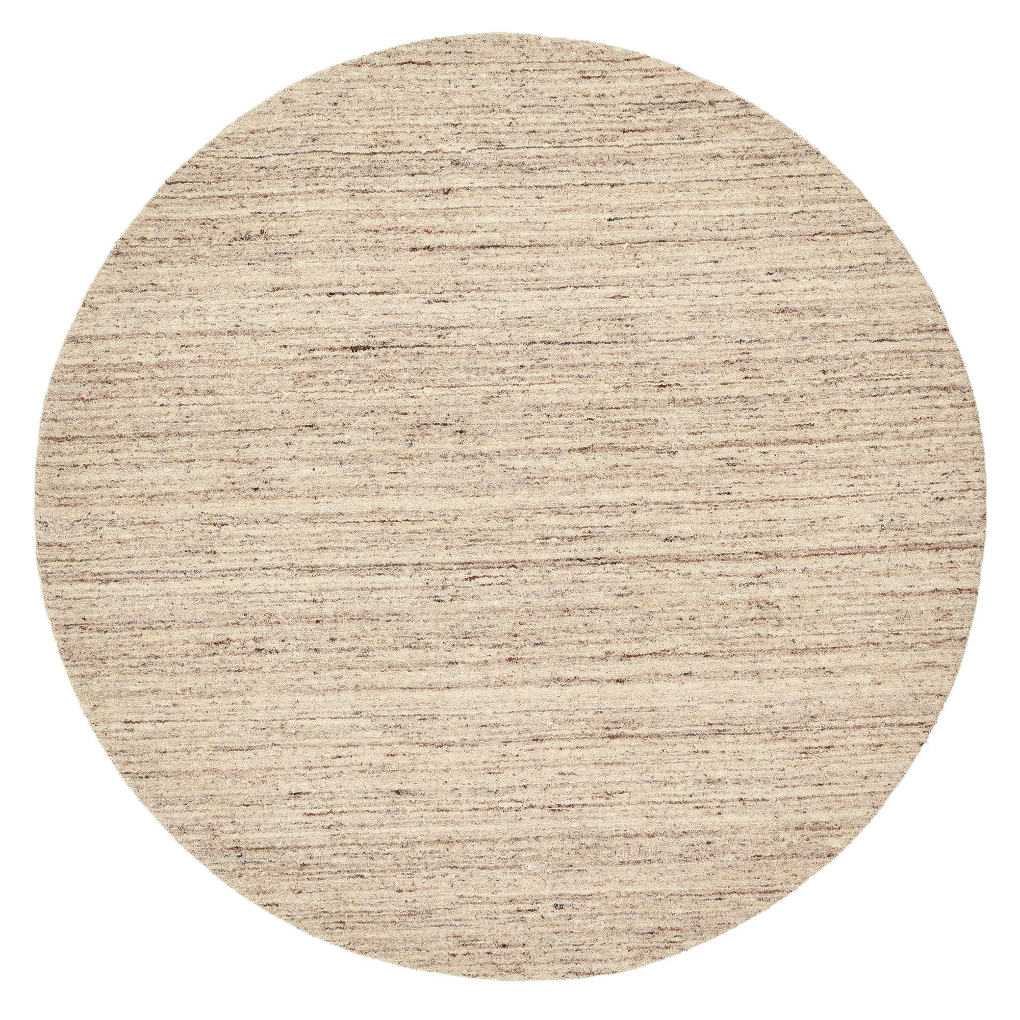 Theko Handwebteppich Beige 100x100 cm