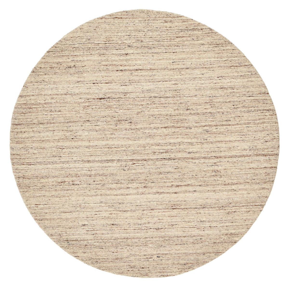 HANDWEBTEPPICH Pure 100x100 cm - Beige, Textil (100/100cm) - THEKO