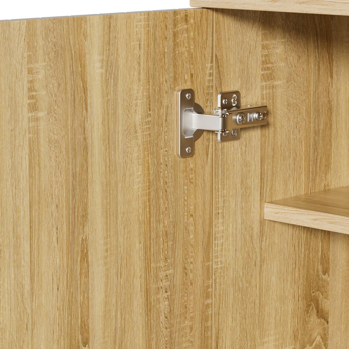 SCHUHSCHRANK 90x32x94 Holzoptik 3 Türen Stauraum Ablage - Naturfarben, Holzwerkstoff (32/94/90cm) - FLIEKS