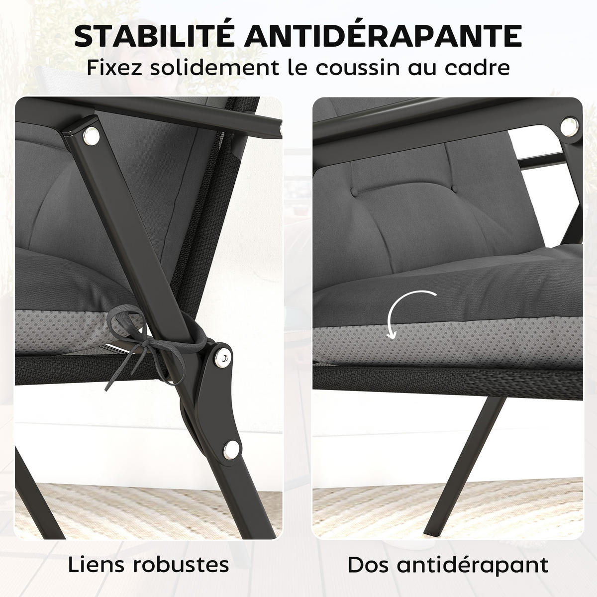 SITZKISSEN 4er-Set DE-16740 Dunkelgrau - Dunkelgrau, Textil (111.5/53/8cm) - ComfortXL