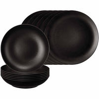 TAFELSERVICE Liberty Velvet Black schwarz 12er Set - Schwarz, Keramik (1/1/1cm) - Seltmann Weiden