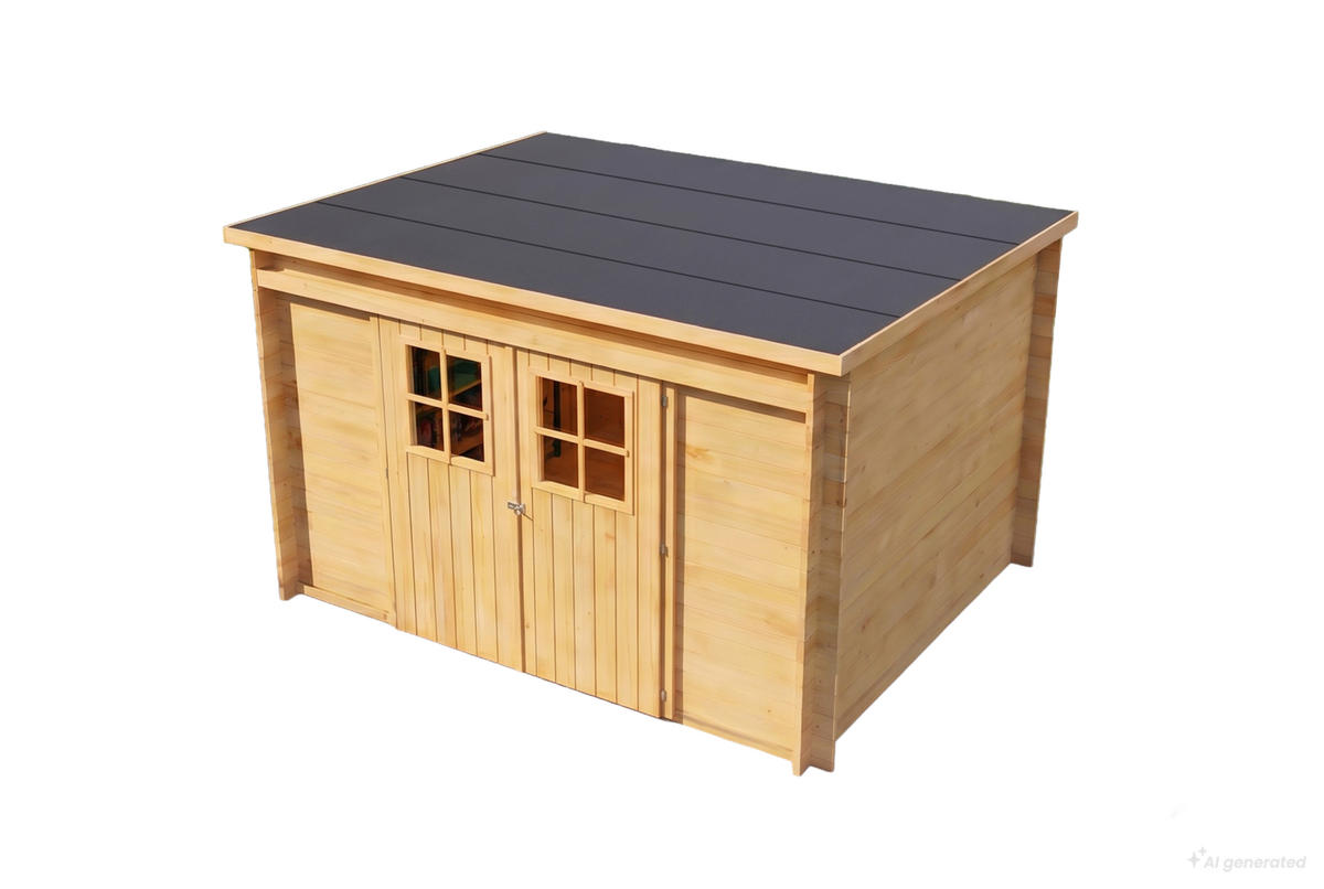 GERÄTEHAUS Holz Vera - Naturfarben, Holz (325/187/235cm) - Alpholz