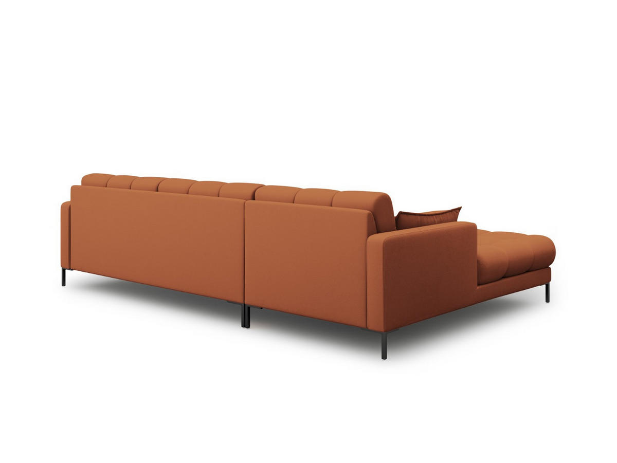 ECKSOFA links Mamaia aus strukturiertem Stoff ziegelstein 5 Sitzplätze - Braun, Textil (185/293cm) - Micadoni