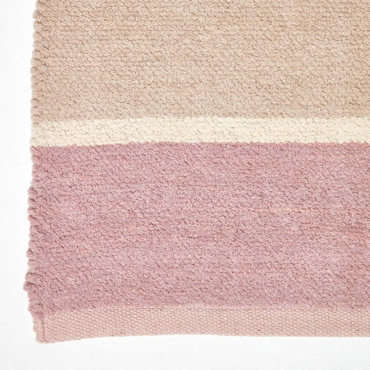 HANDWEBTEPPICH Chenille gestreift 90/150 cm - Multicolor, Textil (90/150cm) - Homescapes