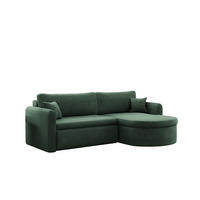 ECKSOFA Feliz In Poso - Grün, Holzwerkstoff/Textil (250/160cm) - Fun Möbel