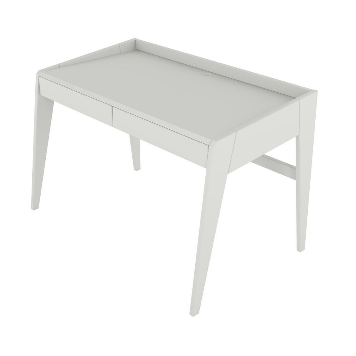 SCHREIBTISCH Lisa, 125/70/81 cm in Pastellgrau, Buchenholz - Hellgrau, Holz/Buchenholz (70/125/81cm) - Visby