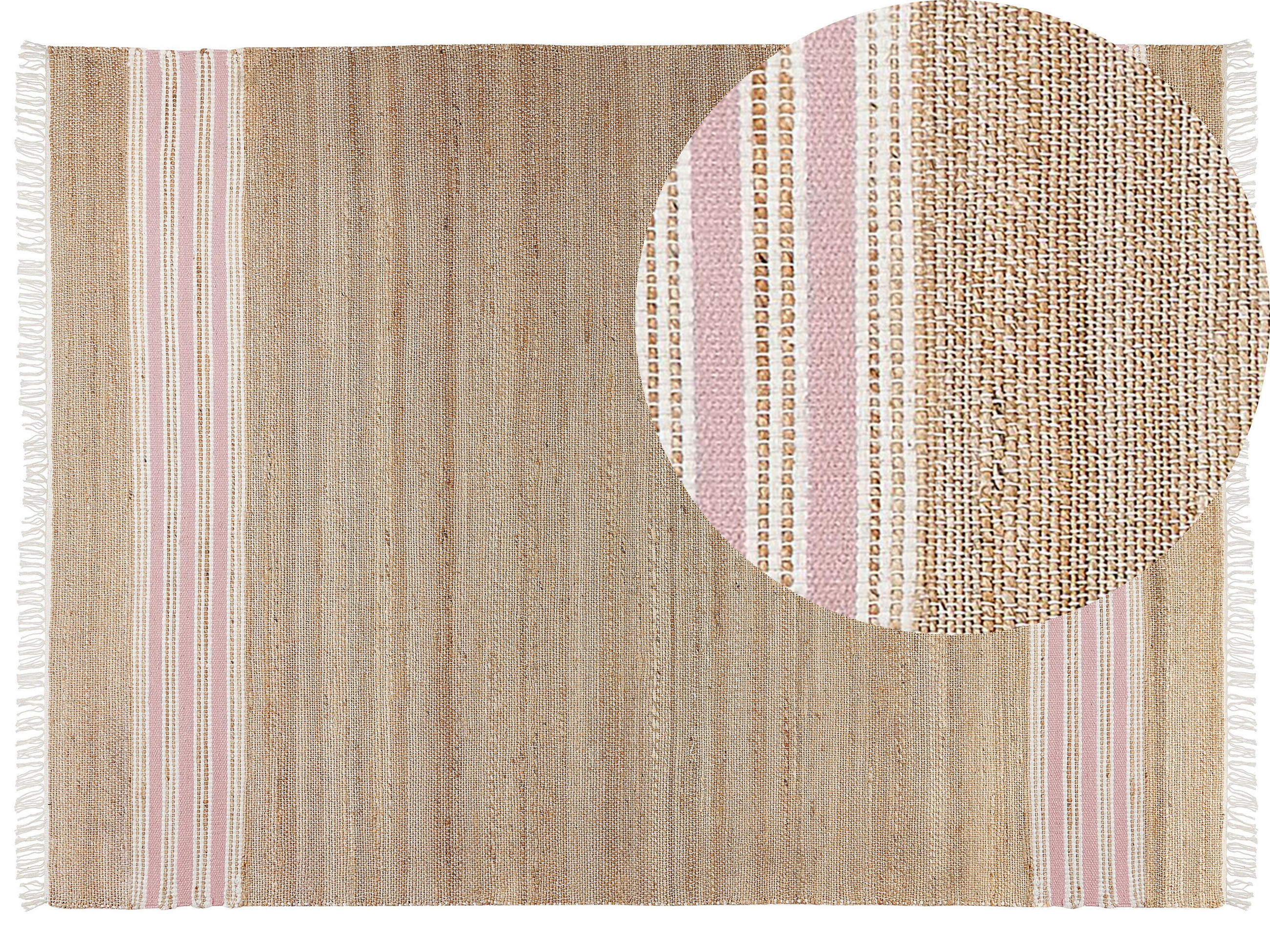 TEPPICH geflochten Mirza 230/160 cm - Beige, Naturmaterialen (160/230cm) - Beliani