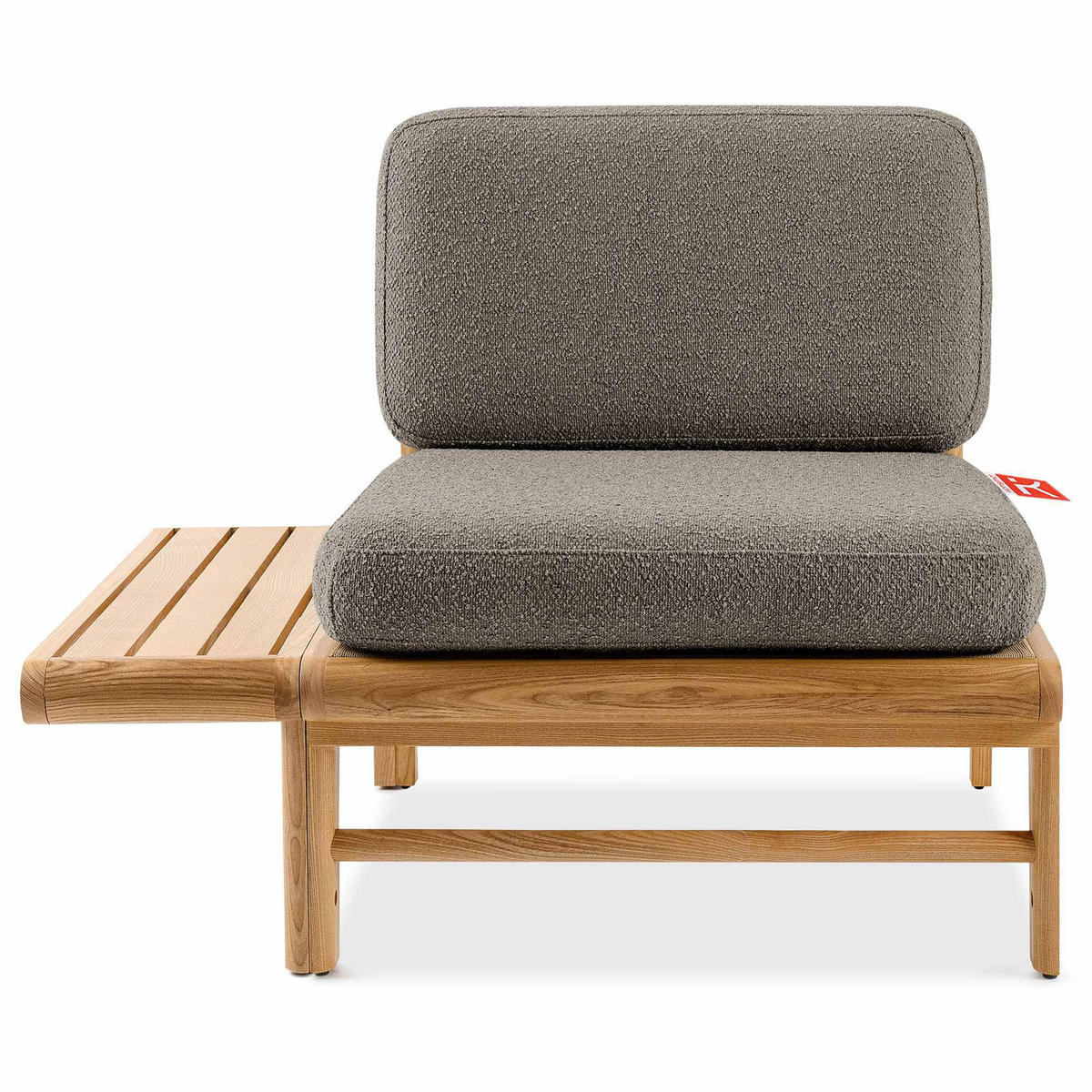 GARTENSOFA ATREDA 3-Sitzer, mit Ablage - Grau, Holz/Textil (245/74/80cm) - KONSIMO®