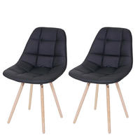 ESSZIMMERSTUHL I Schwarz 2er-Set - Schwarz, Textil (47/82/53cm) - MCW