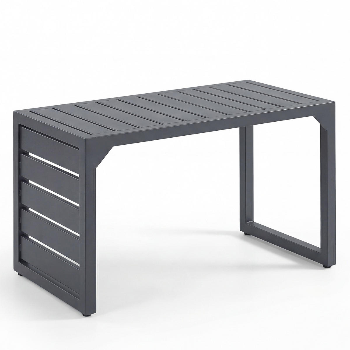 GARTENTISCH - Stahl - Anthrazit - Anthrazit, Metall (34/60/38cm) - home24