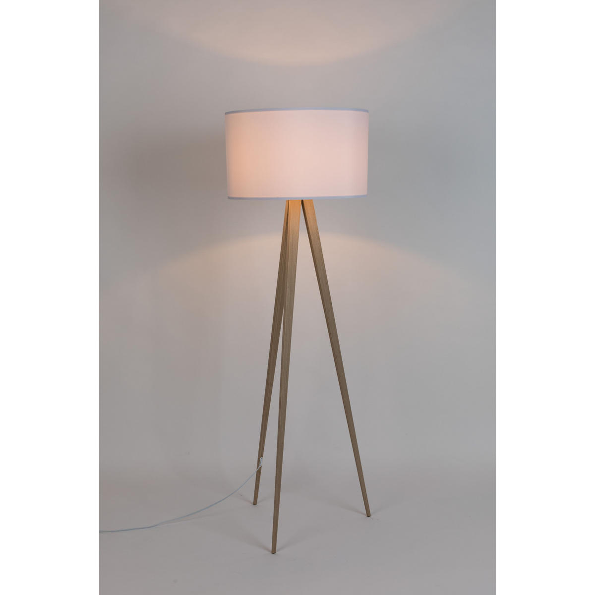 STEHLAMPE Tripod mit Stativ Weiß - Weiß, Metall (50/50/151cm) - Zuiver
