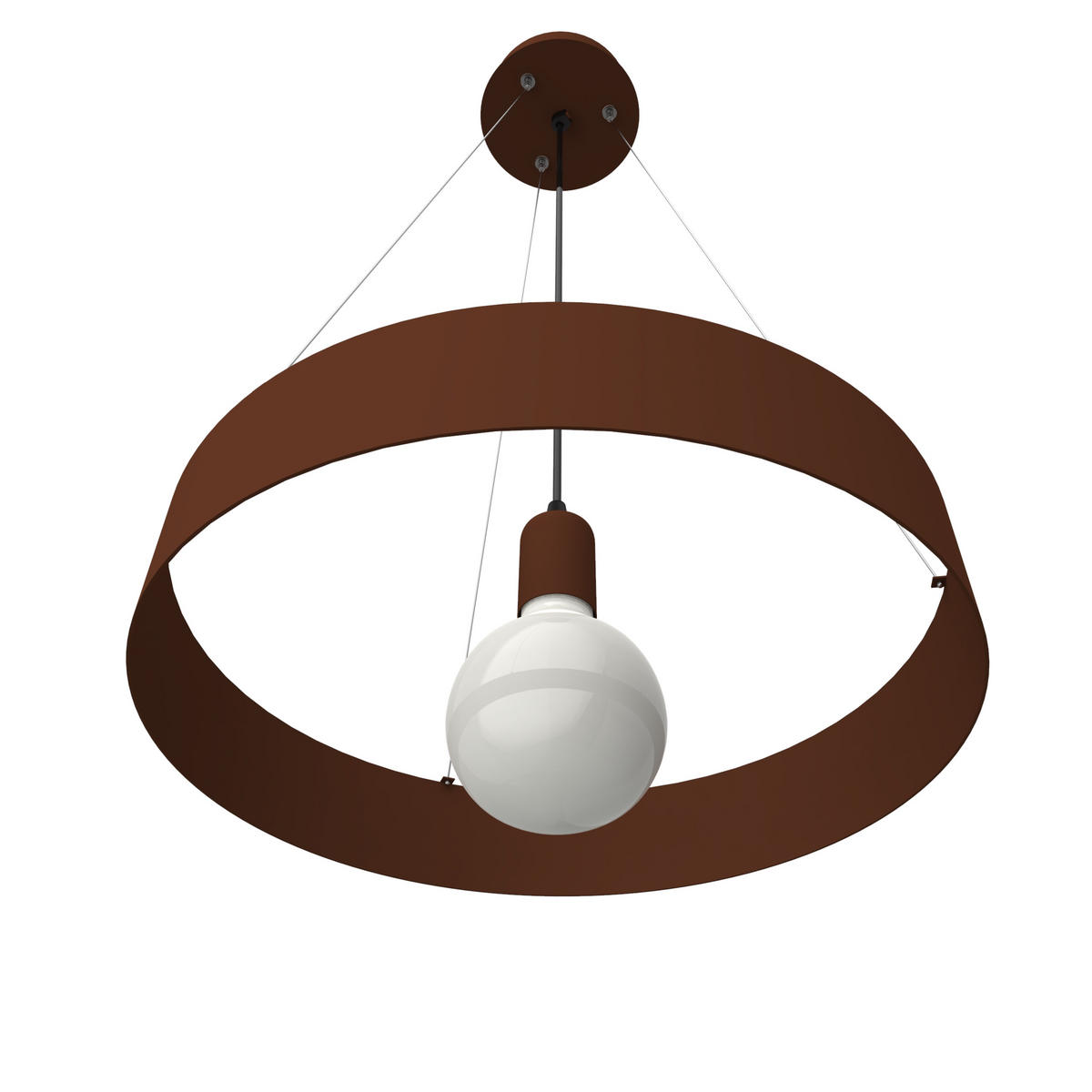 HÄNGELEUCHTE - Dunkelbraun, Metall (40/40/6cm) - Lumicom