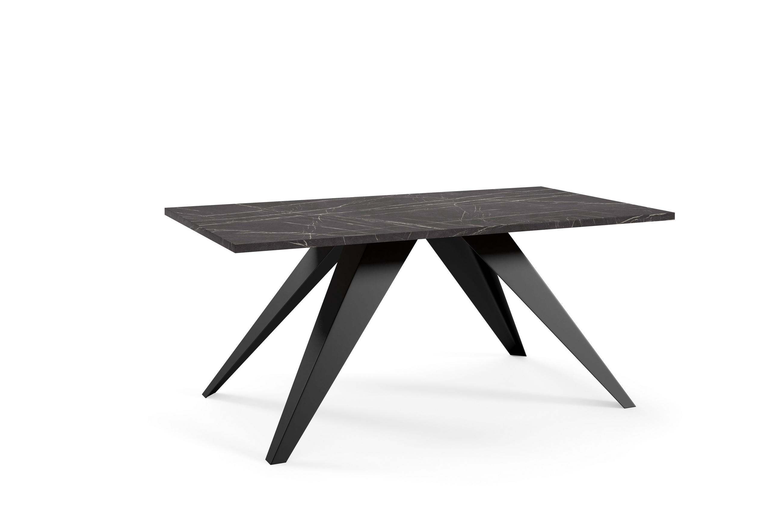 Meblini Couchtisch Schwarz 120x48x60 cm