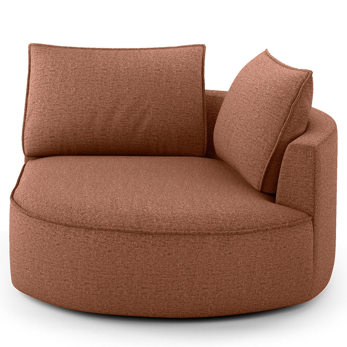 OTTOMANE - modular - Beige/Schwarz, Kunststoff/Textil (126/82/154cm) - home24