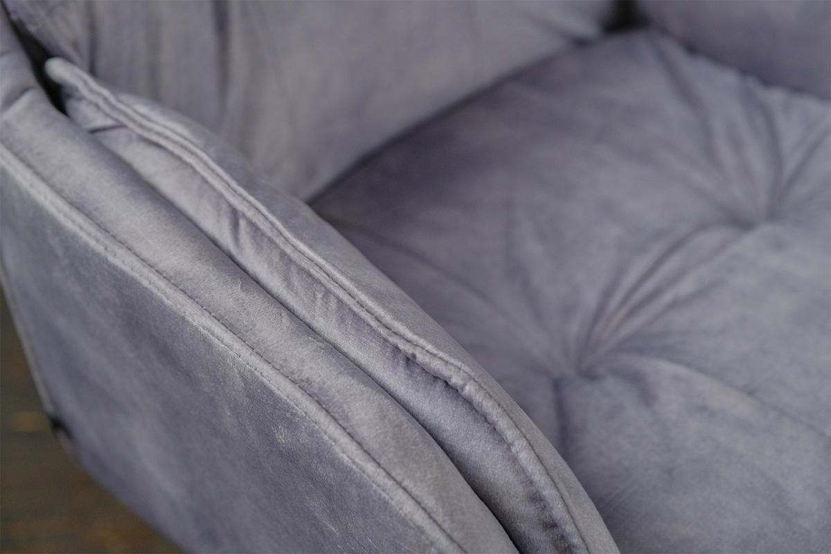 BÜROSTUHL TERRY Grau Velvet - Grau, Textil (63/83/66cm) - KAWOLA