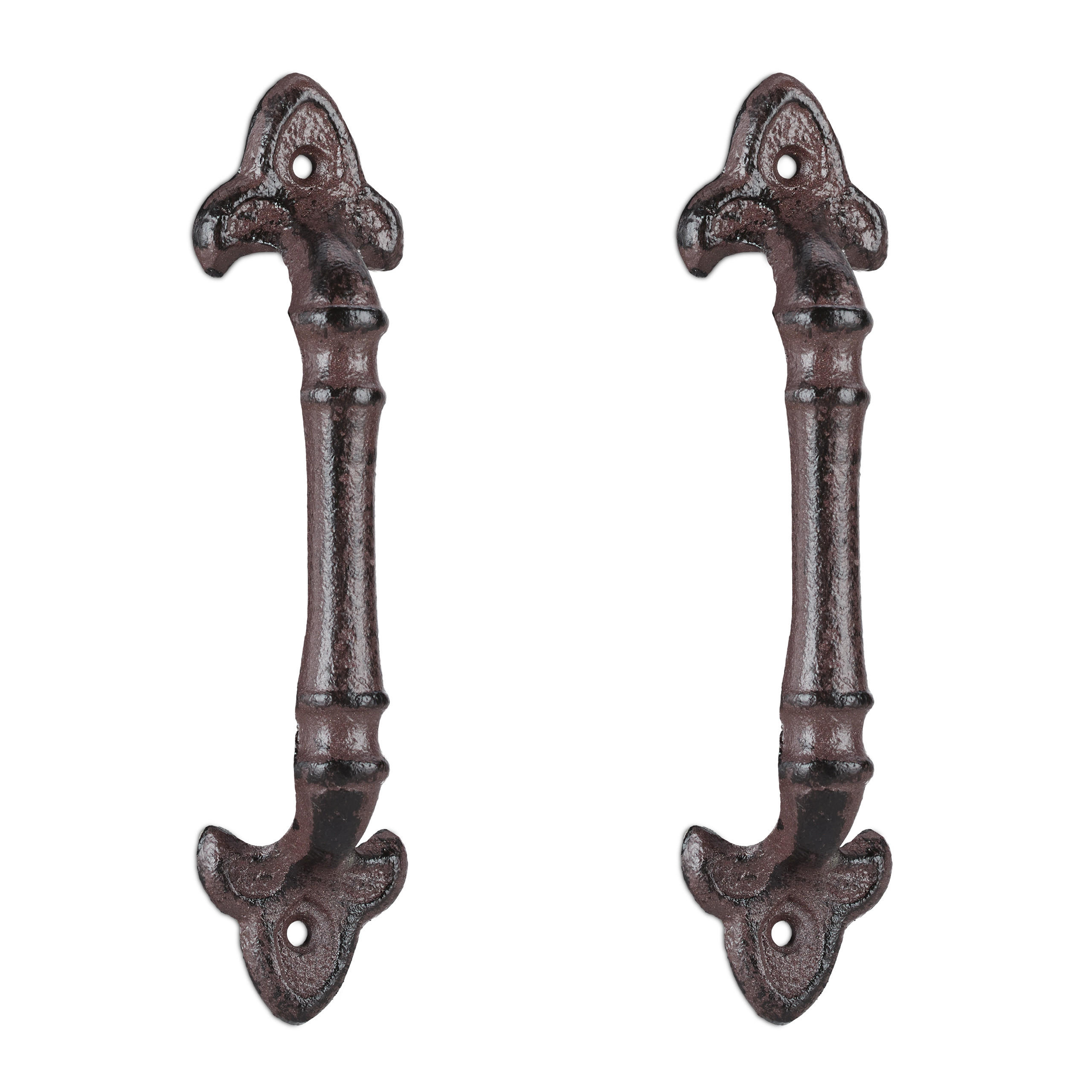 2XÚCHYTKY na nábytek - hnědá, kov (4.5/20/4cm) - Relaxdays