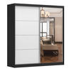 SCHIEBETÜRENSCHRANK - Schrank BEN 42 Schwarz - Schwarz, Holzwerkstoff (203/218/61cm) - Möblo