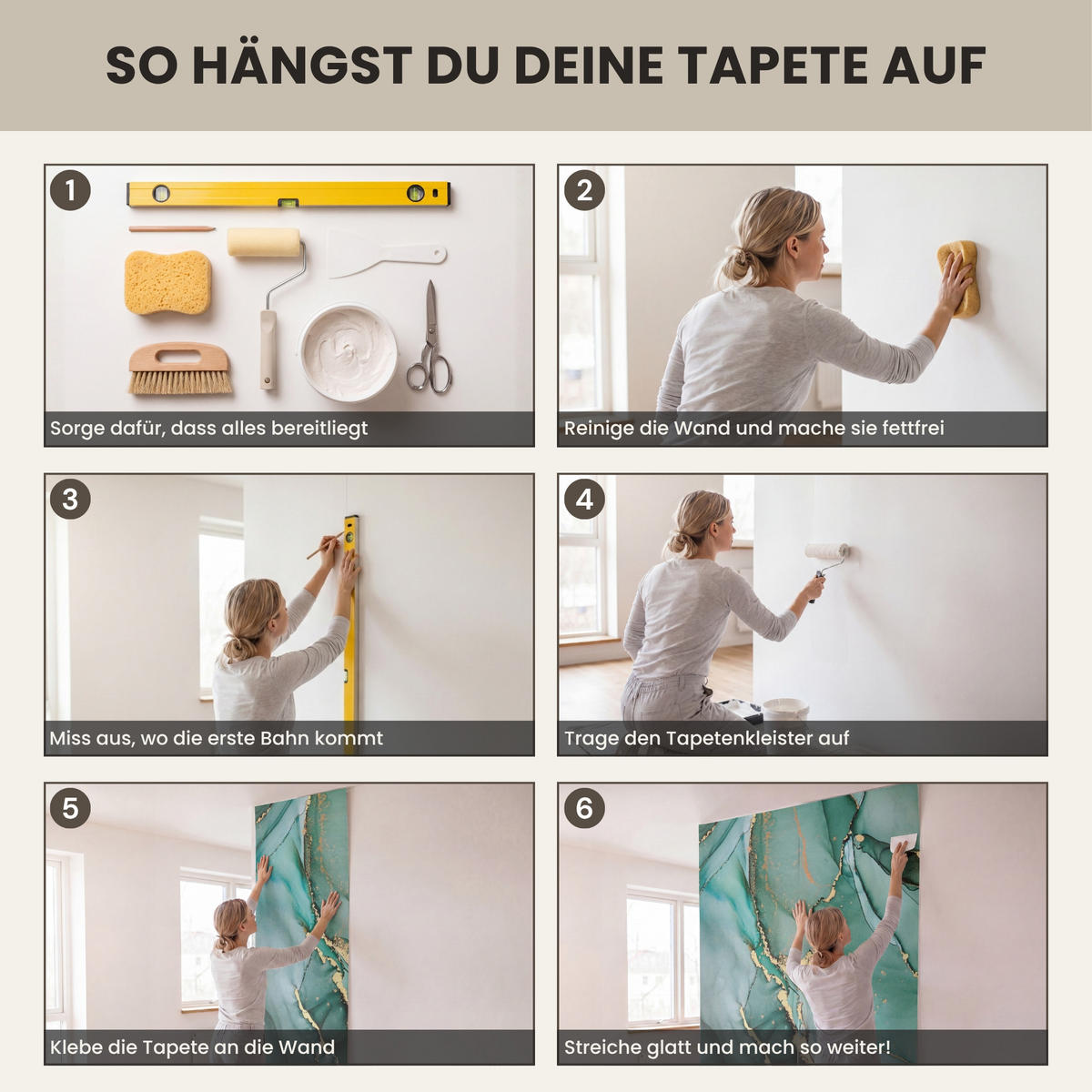 TAPETE - Gold - Marmor - Grün - Luxus - Marmoroptik - Grau - 140x220 cm - Grün, Papier (140/220cm) - OnlyWow