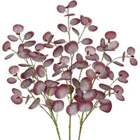 KUNSTPFLANZE Eukalyptuszweig 3er Set 81 cm Magenta - Pink, Kunststoff (81cm)