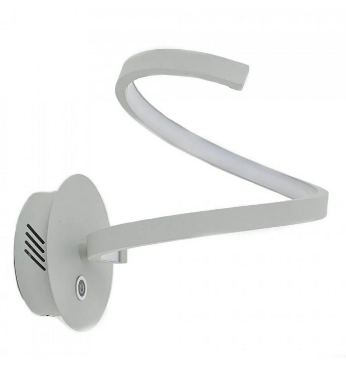 WANDLEUCHTE Looper, Weiß, 28cm - Weiß, Metall (22/26/28cm) - KOSILUM