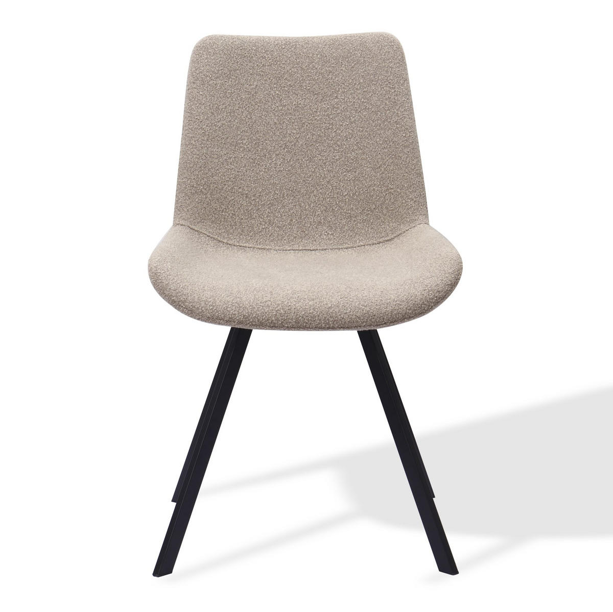 ESSZIMMERSTÜHLE 2er-Set drehbar Stoff Metall Khaki - Braun, Metall (59/90/54cm) - Meubliv