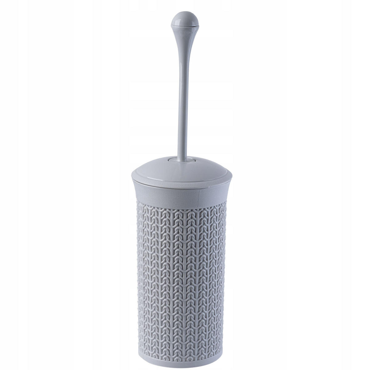 TOILETTENBÜRSTE mit Behälter, 40 cm, grau - Grau, Kunststoff (10/40cm) - KADAX