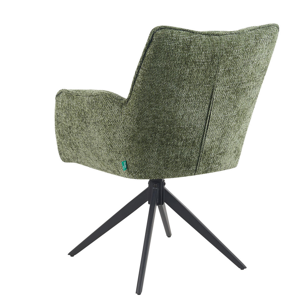 DREHSTUHL Mika-Enya - Schwarz/Grün, Textil/Metall (59/84/66cm) - DUBI Möbel