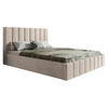 POLSTERBETT 140x200 Moris mit Kopfteil, Bettkasten Lattenrost, Beige - Beige, Holz/Textil (140/200cm) - Emporius