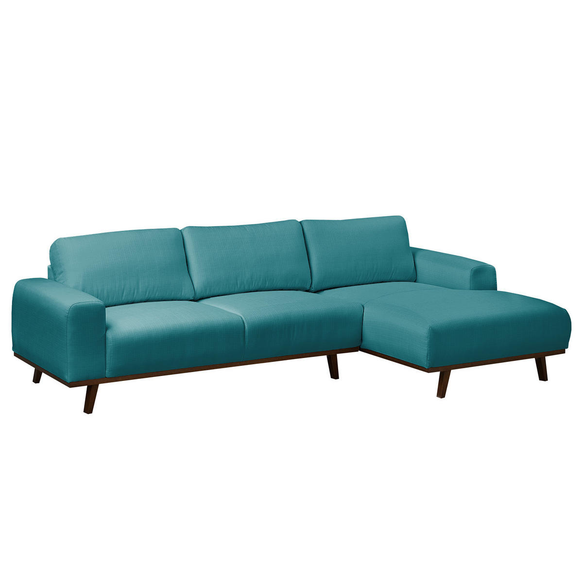 ECKSOFA - Strukturstoff - Türkis, Textil (286/152cm) - home24