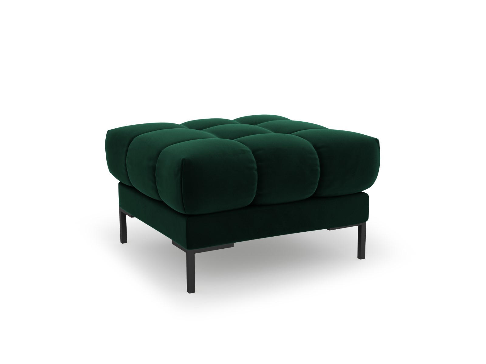 POUF Mamaia aus Samt flaschengrün - Grün, Textil (60/41/60cm) - Micadoni