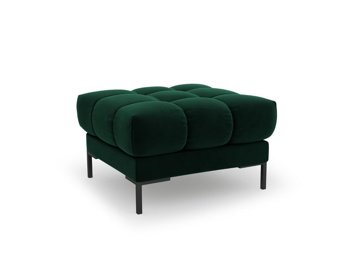 POUF Mamaia aus Samt flaschengrün - Grün, Textil (60/41/60cm) - Micadoni