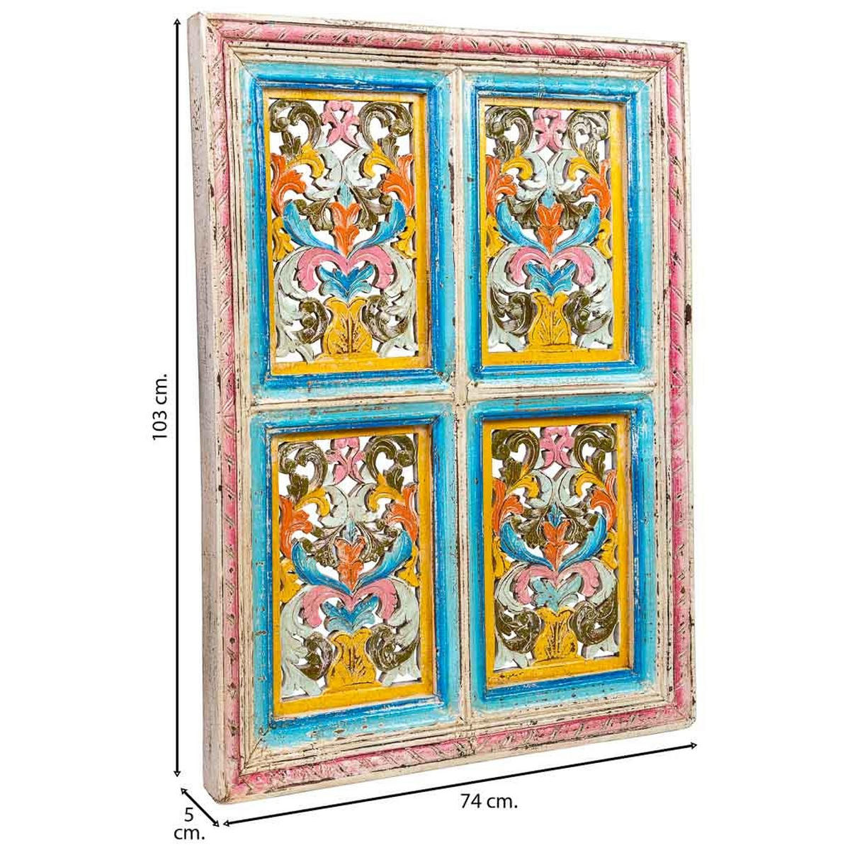 WANDPANEEL aus Holz 74x5x103 cm - Multicolor, Holz (74/103/5cm) - Wanderlust