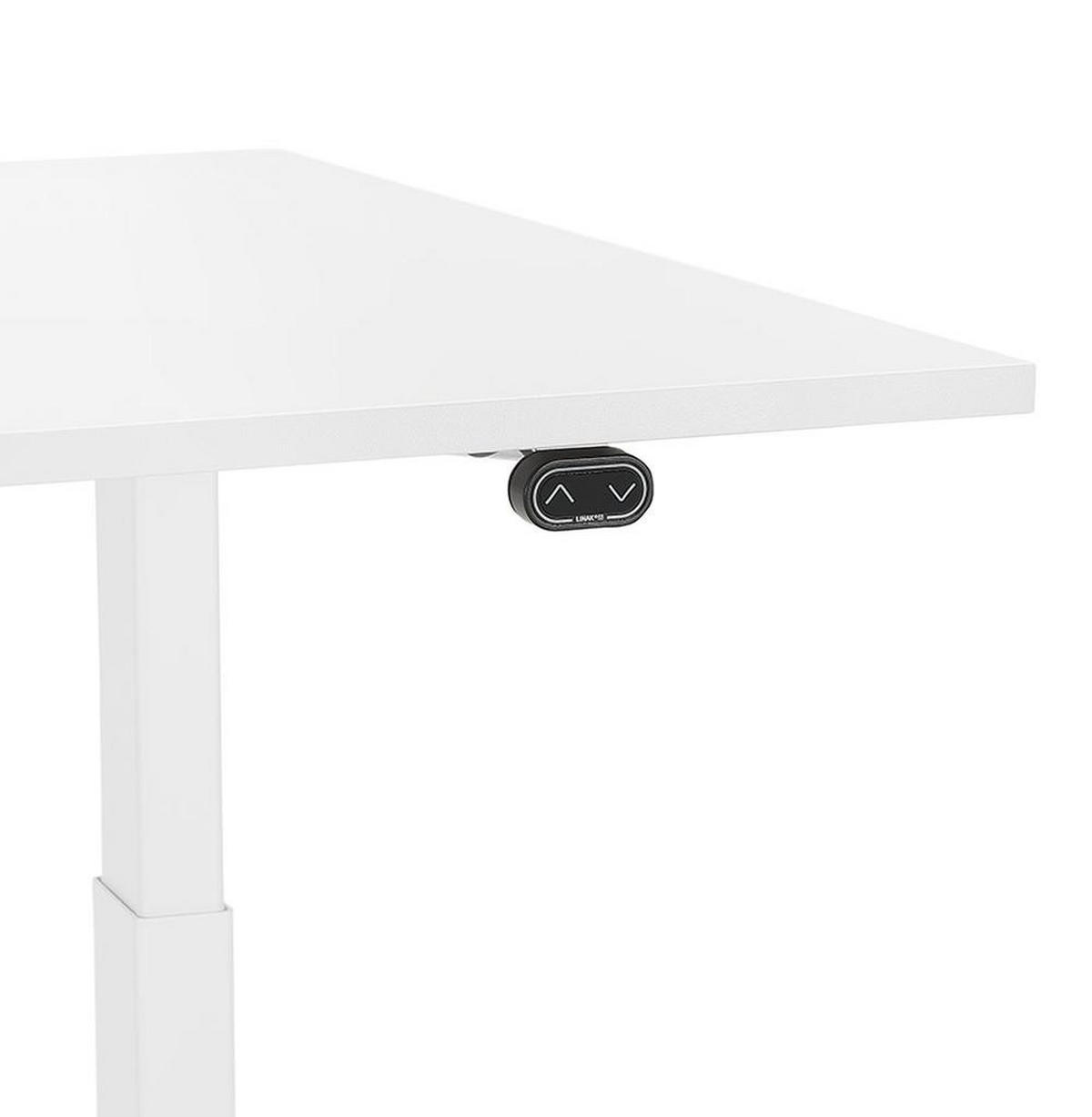 SCHREIBTISCH Höhenverstellbar Elektrisch Ergonomisch XARIX, Weiß 160x80x127 cm - Weiß, Holzwerkstoff/Metall (80/160/127cm) - KADIMA DESIGN