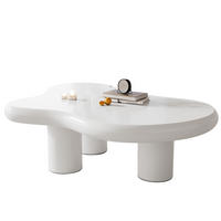 COUCHTISCH 97/67 cm in Wolkenform aus MDF – weiß, leicht und pflegeleicht - Weiß, Holzwerkstoff (97/67/32cm) - BEAOK
