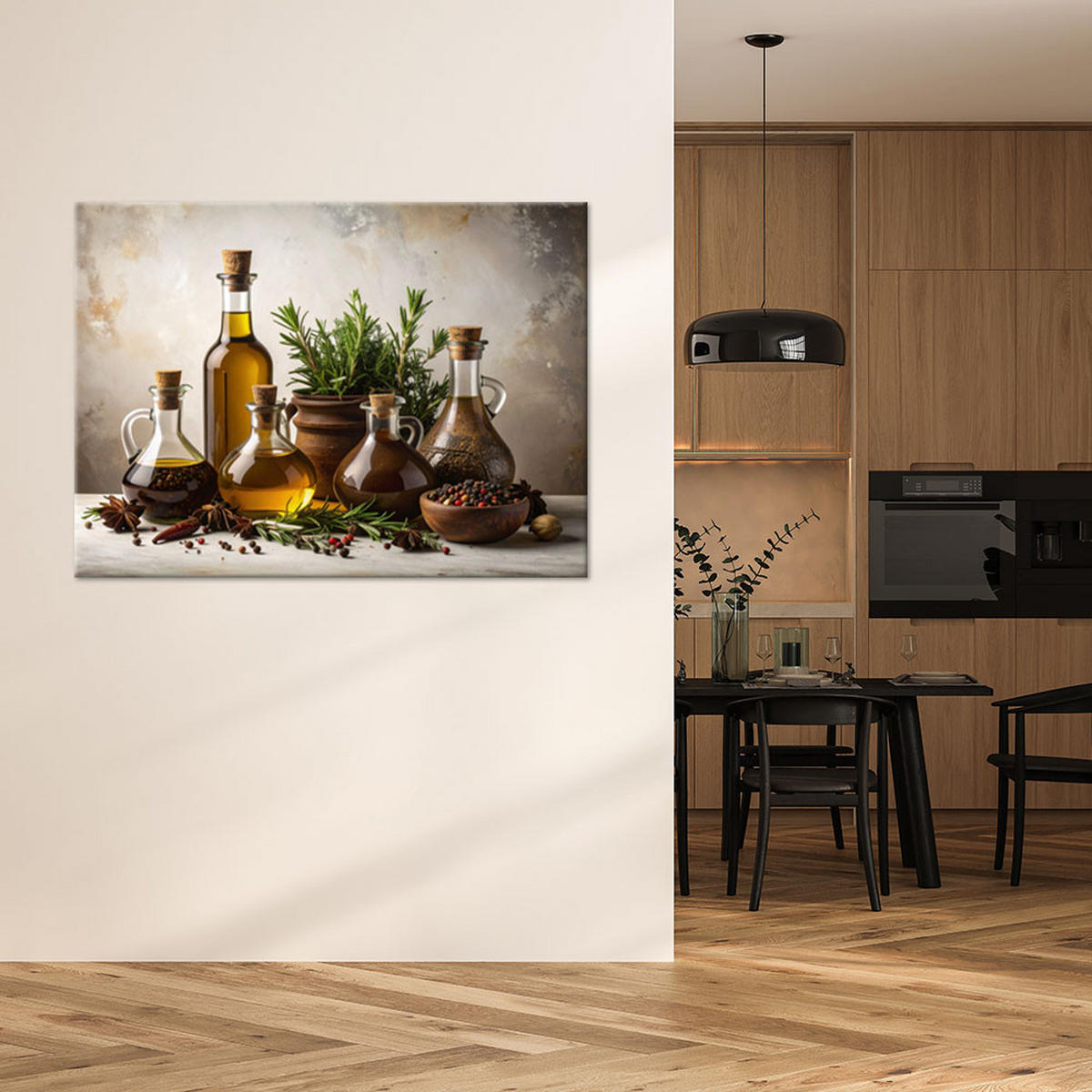 LEINWANDBILD Essen & Trinken 120x80cm - Braun, Textil (120/80cm) - Feeby