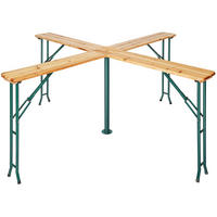 STEHTISCH Quattro,241 x 241 x 103 cm,braun - Braun, Holz - tectake