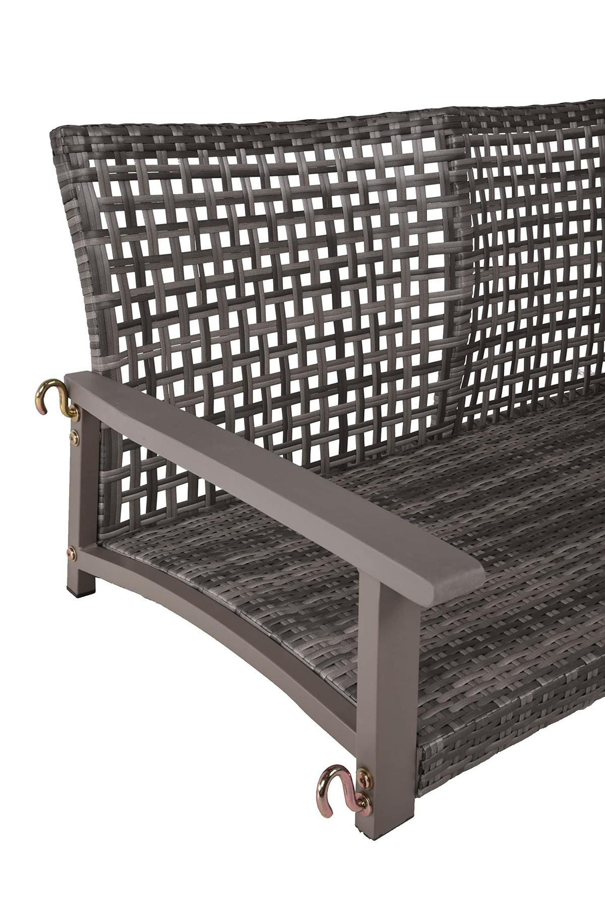 GARTEN-HÄNGEBANK Kiel grau Grau Hängebank - Grau, Holz (64/53/131cm) - DELUKE