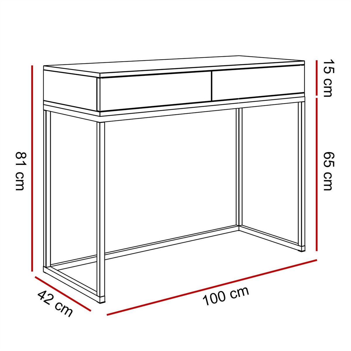 KONSOLE Glamour auf Kaschmir-Gestell PUSH OPEN - Kaschmir, Holzwerkstoff (100/81/42cm) - Lookway