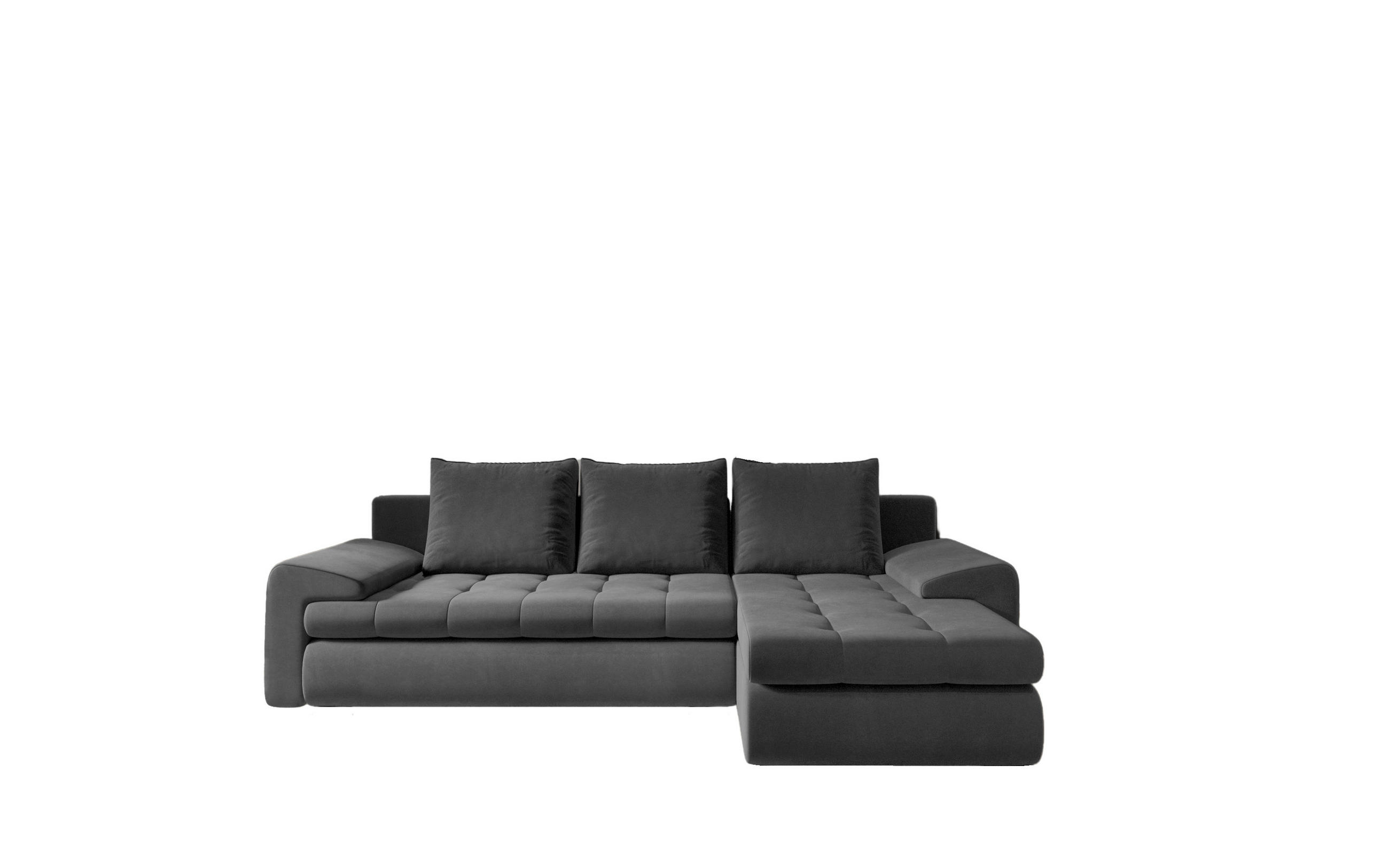 ECKSOFA TOMI Castel Dunkelgrau Rechts - Dunkelgrau, Holz (237/150cm) - Kaiser Möbel