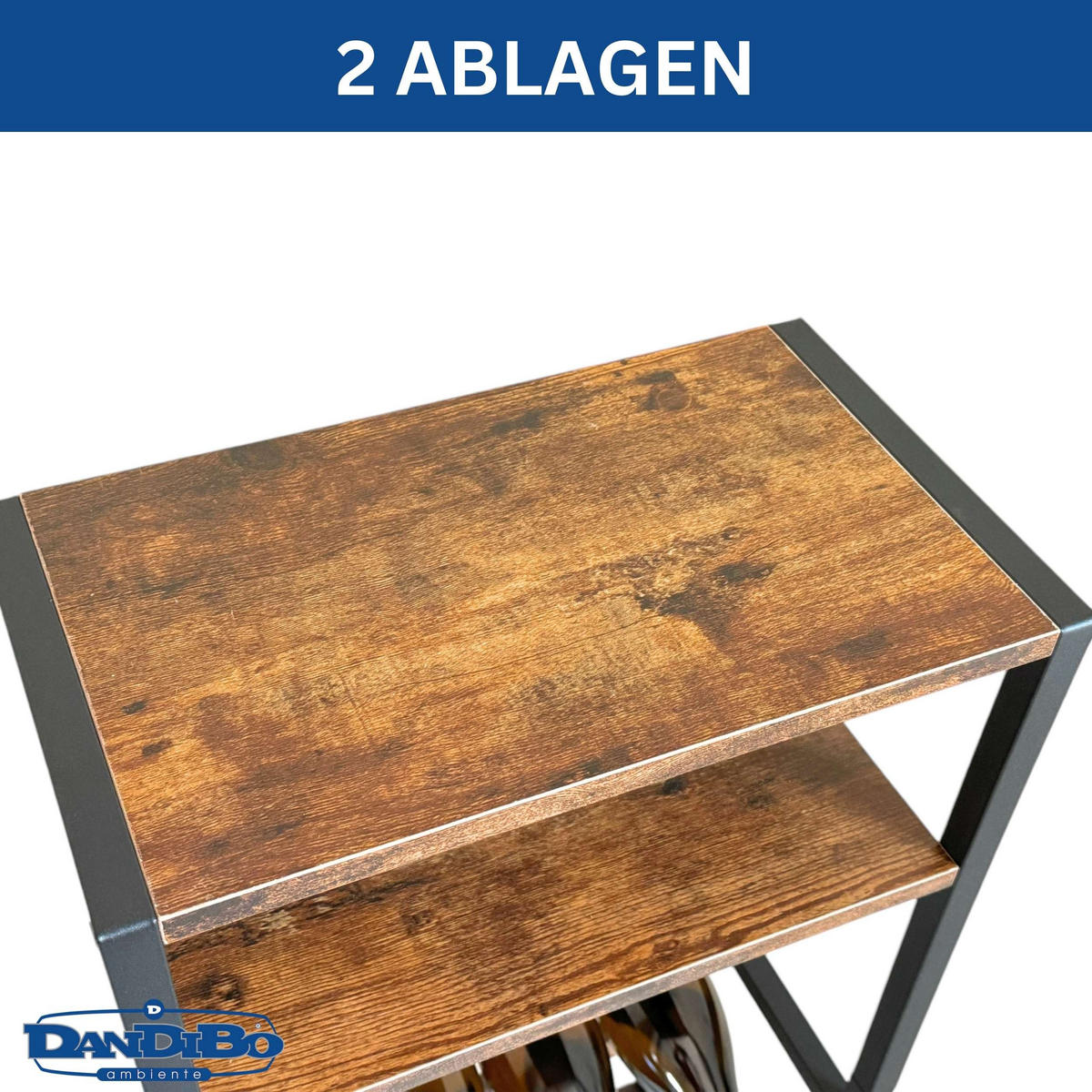 WEINREGAL 16-Flaschen mit Glashalter Metall/Holz Schwarz 41,5/24/100 cm - Schwarz, Metall (41.5/100/24cm) - DanDiBo