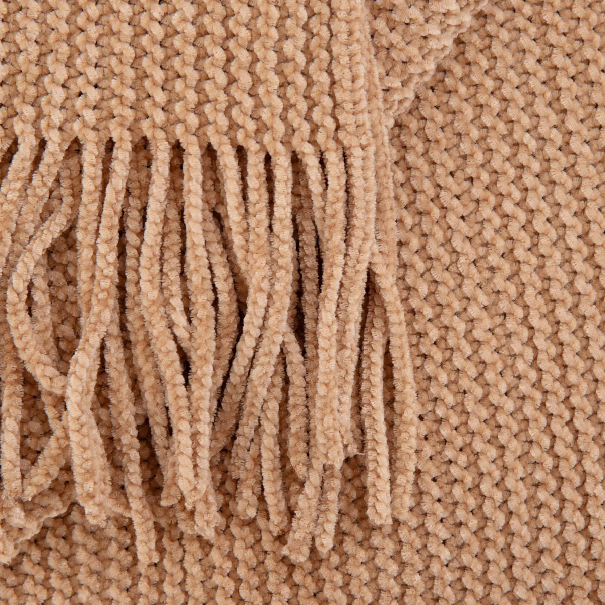 DECKE Chenille beige 130/170 cm - Beige, Textil (130/170cm) - Homla