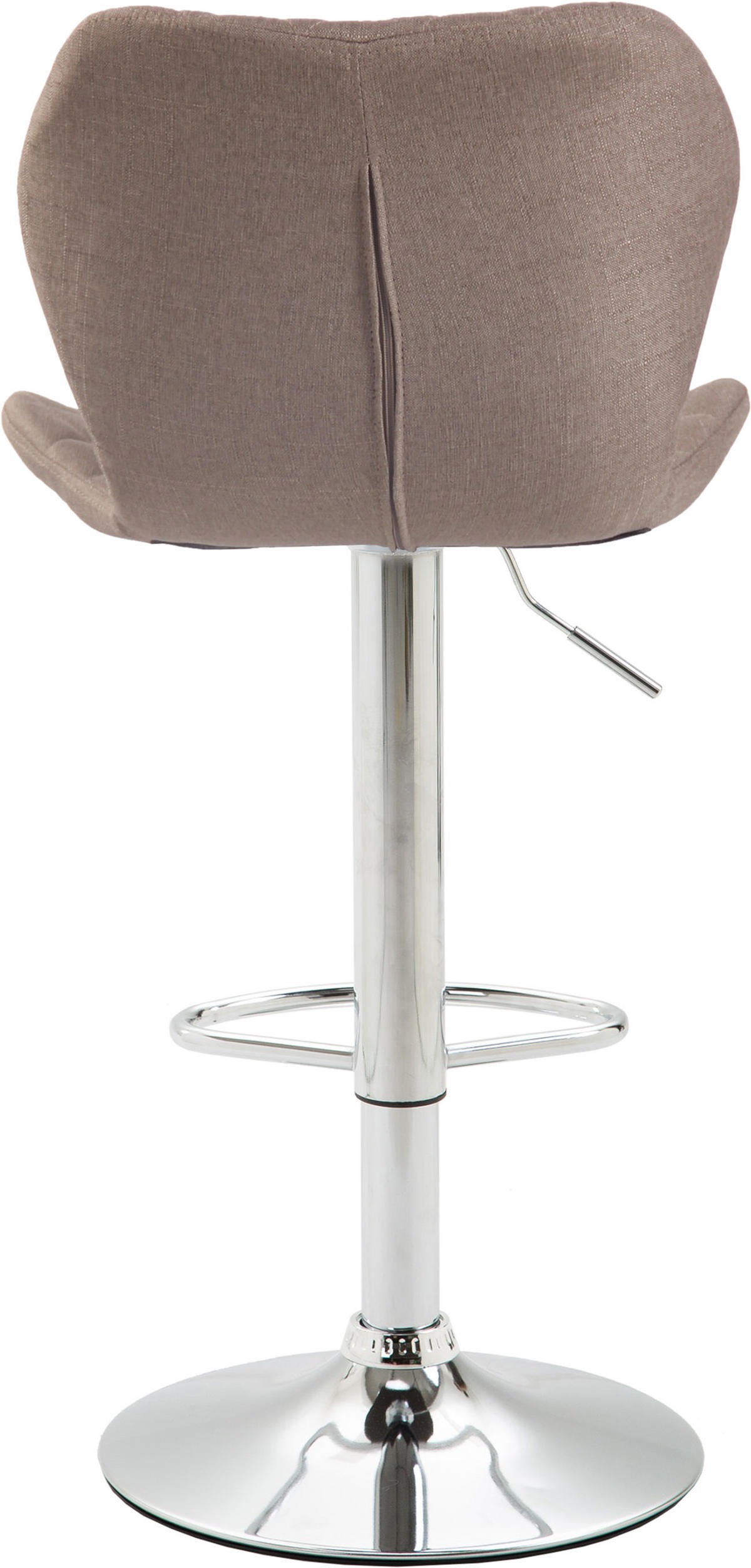 BARHOCKER 2er Set Stoff taupe - Taupe/Chromfarben, Textil/Metall (47/88/51cm) - CLP