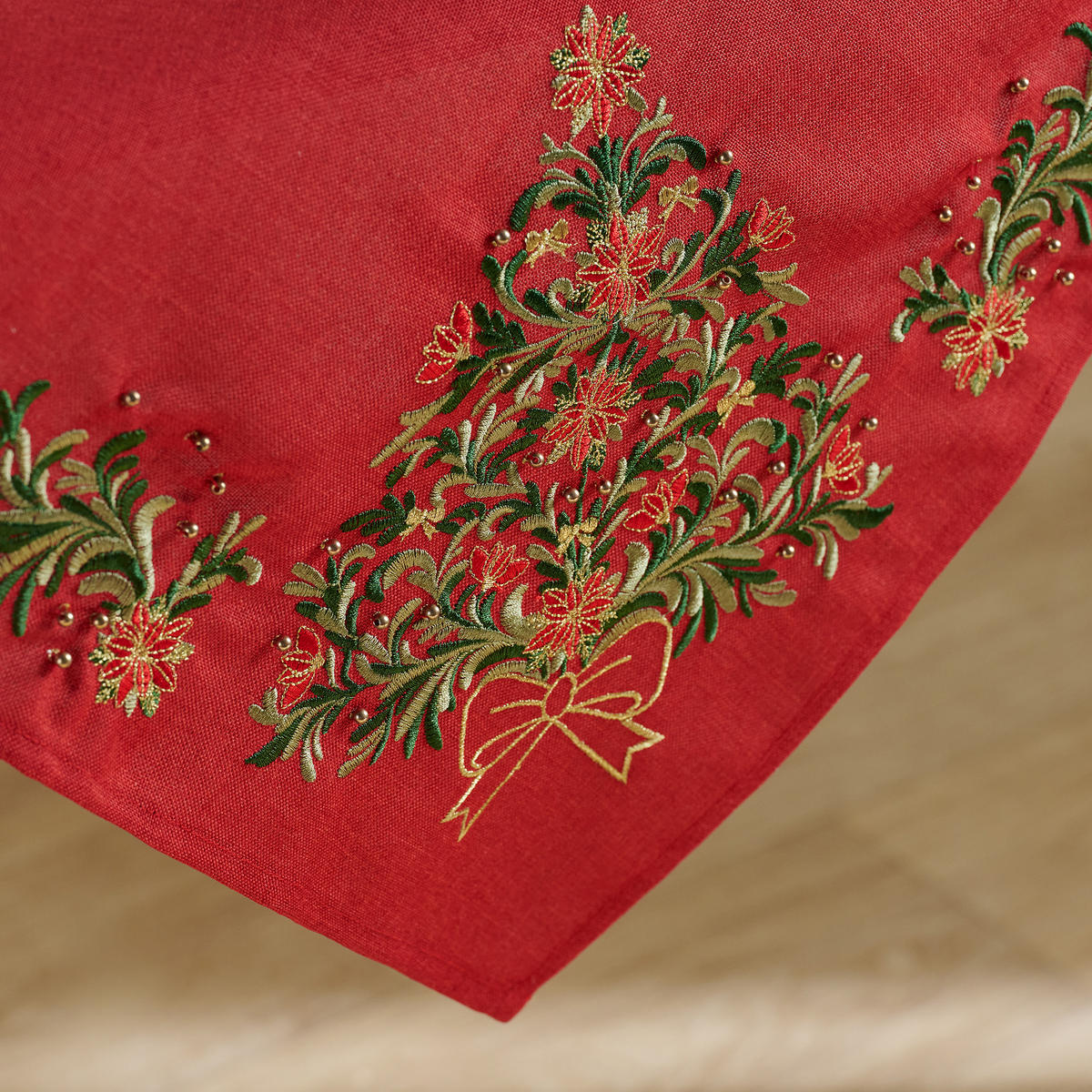 TISCHDECKE Weihnachten Natal, 80x80 cm, Rot - Rot, Kunststoff (80cm) - home&you