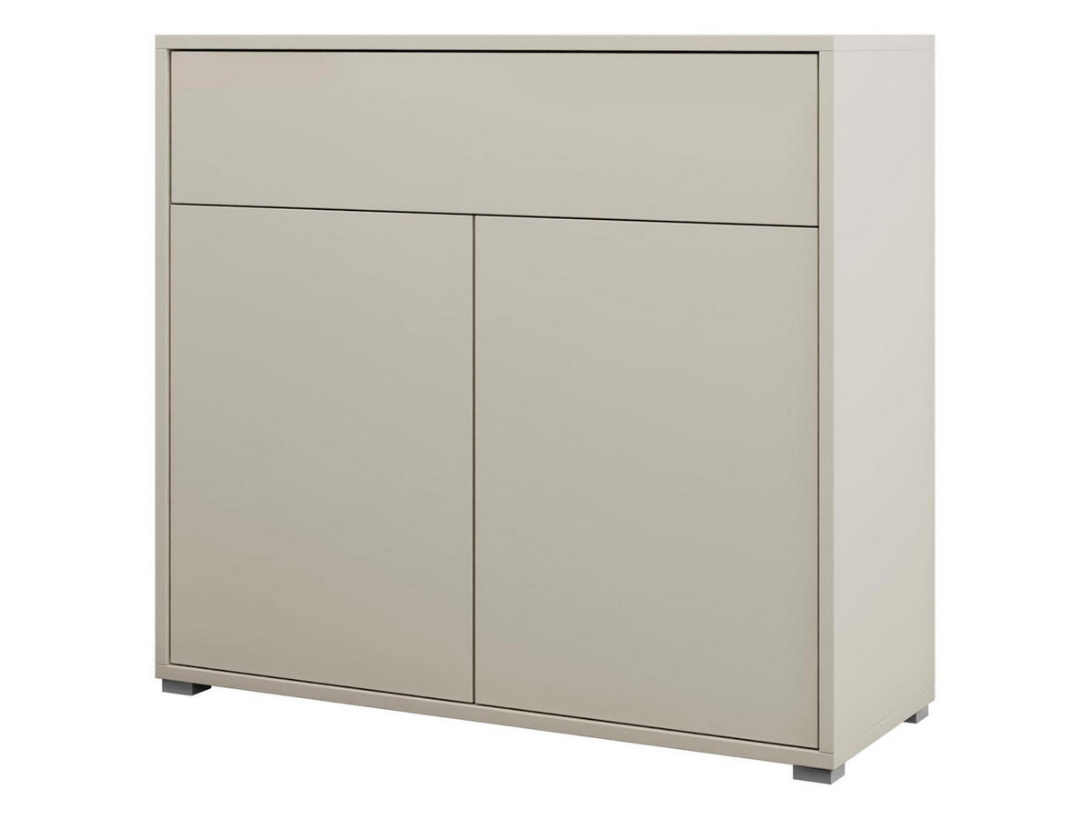 KOMMODE Gesita 2D3S - Kaschmir/Silberfarben, Holzwerkstoff/Kunststoff (100/93/40cm) - MIRJAN24