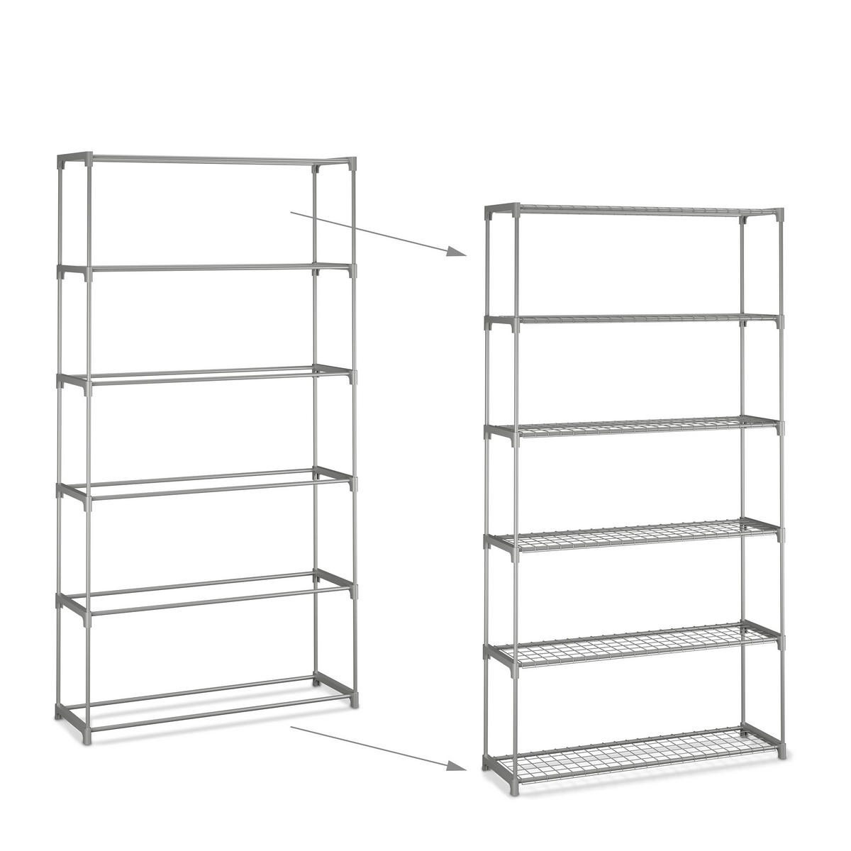 BLUMENREGAL - Grau, Kunststoff/Metall (91/174/28cm) - Relaxdays